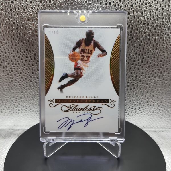 2015-16 Custom Basketball Card Panini Flawless Signatures Gold #FSMJ – Michael Jordan