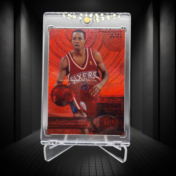 1997-98 Custom Basketball Card Metal Universe Precious Metal Gems Red #20 - Allen Iverson